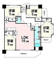 ロフティ天保山公園 4LDKの間取図画像