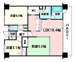 Fステージ県庁南 3LDKの間取図画像