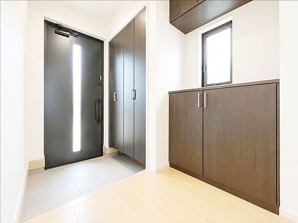 ◆シューズボックス◆玄関収納◆ダブルロックキー※AI加工画像につき、現況と異なります。