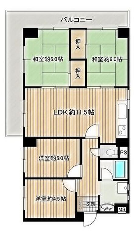 4LDK 間取り