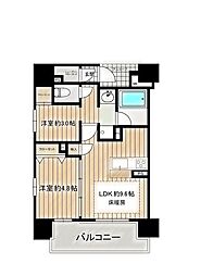 プレサンスロジェ高岳東桜 2LDKの間取図画像