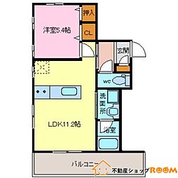 ROOM本社ビル 1LDKの間取図画像