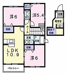 アヴェニール壱番館 3LDKの間取図画像