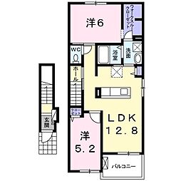 カレントヴィラ 2LDKの間取図画像