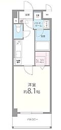 モントーレ・ヒルズ東櫛原 1Kの間取図画像