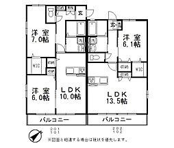 カビラA 1LDKの間取図画像
