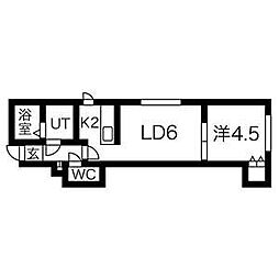ベルタブローロ 3階1LDKの間取り