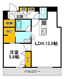 和の杜 江坂 1LDKの間取図画像