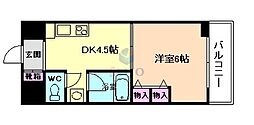 第13関根マンション 1DKの間取図画像