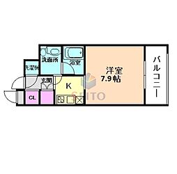 レジディア江坂 ワンルームの間取図画像