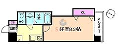 Luxe新大阪南 1Kの間取図画像