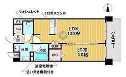 クレアコート元町 1LDKの間取図画像