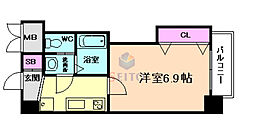 Luxe東三国3 1Kの間取図画像
