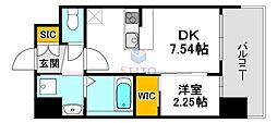 セレニテ江坂エクラ 1DKの間取図画像