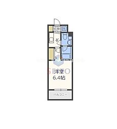 ファミーユ千里山西 1Kの間取図画像