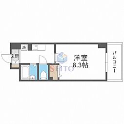 グレイス丸萬 1Kの間取図画像