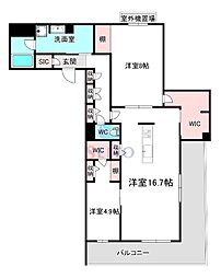和の杜 江坂 2LDKの間取図画像