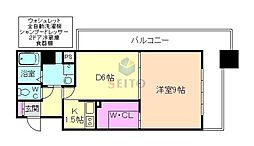 エリジオン 1DKの間取図画像