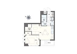 スタジオスクエア人形町 1SLDKの間取図画像