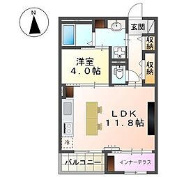 スイートモダン東宿郷3丁目新築マンション 1LDKの間取図画像