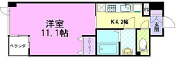 ビック・ビー宇都宮 1Kの間取図画像