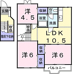 エクセラン2番館 3LDKの間取図画像