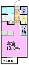 グリフルガーデン 1DKの間取図画像
