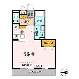 BizSTAYUTSUNOMIYA ワンルームの間取図画像