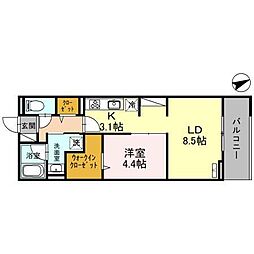 D・CACTUS 1LDKの間取図画像