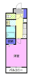 グリーンハイツ高根沢 1Kの間取図画像