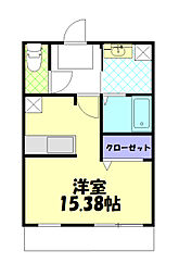 ジュエルコート ワンルームの間取図画像