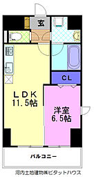 サンモールF.K.D 1LDKの間取図画像