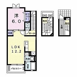 サンリット15 1LDKの間取図画像