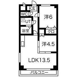 ラ・フレーズ 2LDKの間取図画像
