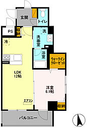 ソレイユガーデン 4階1LDKの間取り