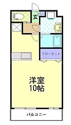 パッセロ・コルテ 3階1Kの間取り