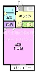 トミーハイツアルカディア 1DKの間取図画像