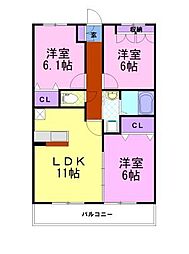 間取図画像 3LDK