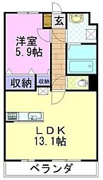 グラン・セトル 1LDKの間取図画像