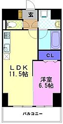 サンモールF.K.D 1LDKの間取図画像