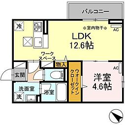 VISTA 1LDKの間取図画像