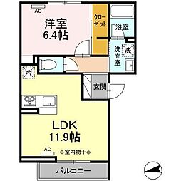 コロ企画コート 1LDKの間取図画像
