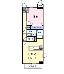 オープン・ベルズ 1LDKの間取図画像