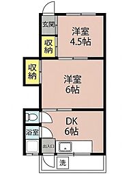 グラシアス妙法寺 2DKの間取図画像