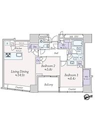 間取図画像 2LDK