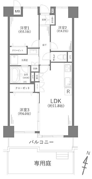 間取りを拡大表示