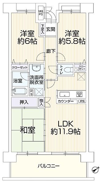 間取りを拡大表示