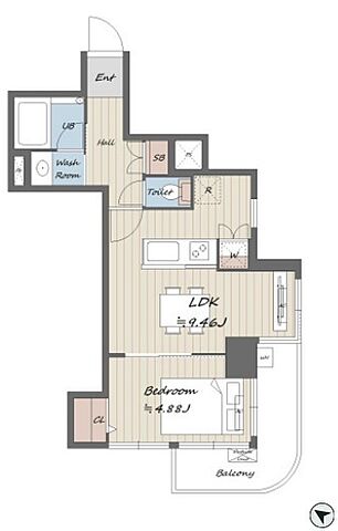 間取り セブンスターマンション第8五反田 6階/-