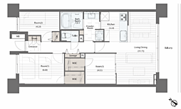 パークホームズ川口幸町センターステージ 3LDKの間取図画像