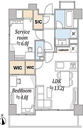 スヴェニール早稲田夏目坂 2LDKの間取図画像